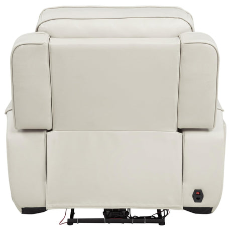 Rojas Dual Power Recliner with Cupholder Storage and LED Lighting Greige — product image 6
