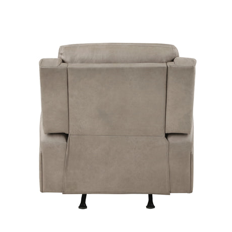 Back view of Sal Beige Rocker Recliner Chair