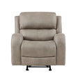 Sal Beige Rocker Recliner Chair front view