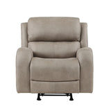 Sal Beige Rocker Recliner Chair front view