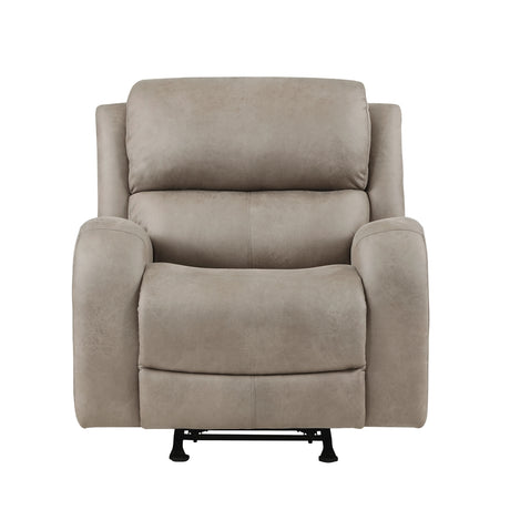 Sal Beige Rocker Recliner Chair front view