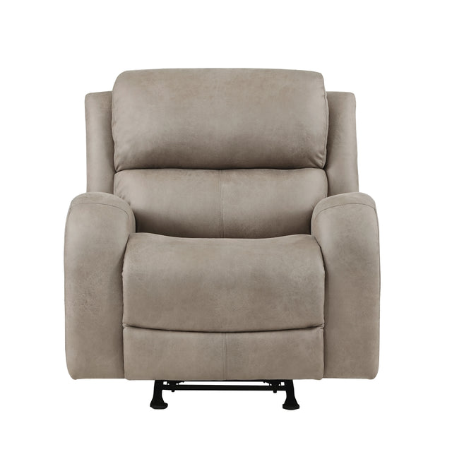 Sal Beige Rocker Recliner Chair front view