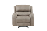 Brown microfiber fabric swatch for Pagosa reclining set