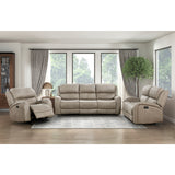Sal Beige Rocker Recliner Chair fabric swatch