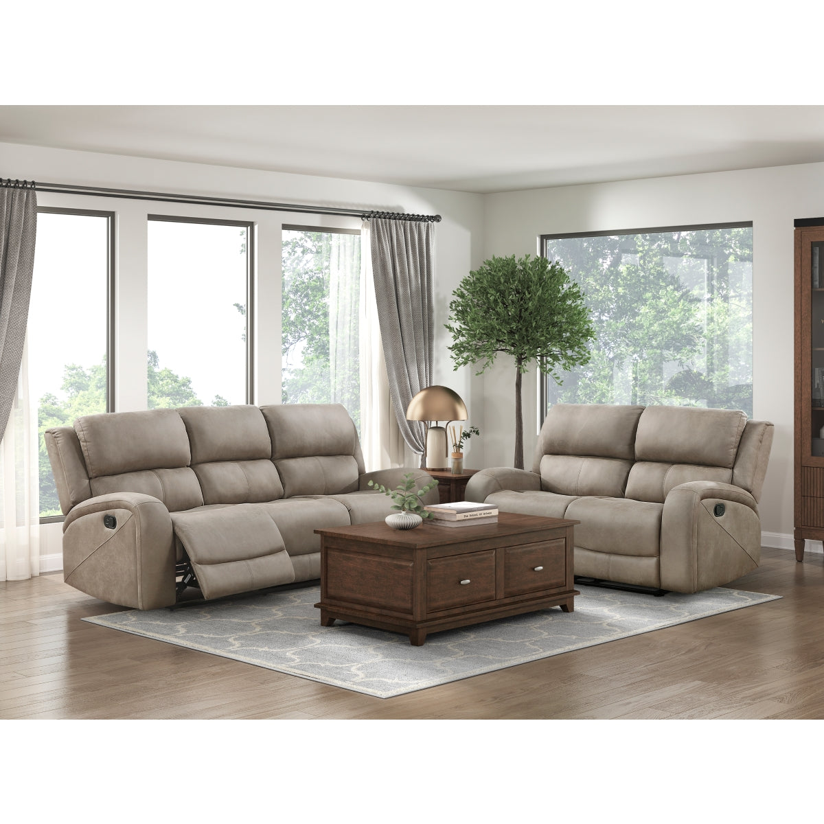 Close-up of brown microfiber upholstery texture