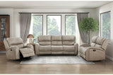 Pagosa double reclining loveseat in brown microfiber angled view