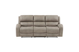 Pagosa rocker reclining chair in brown microfiber side view