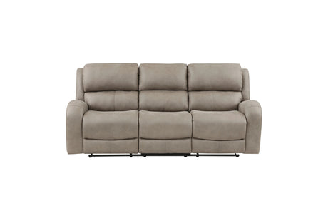 Pagosa rocker reclining chair in brown microfiber side view