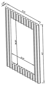 Mounted Aideen rectangular mirror in contemporary interior