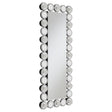 Front view of Aghes rectangular wall mirror with 16 LED bulbs