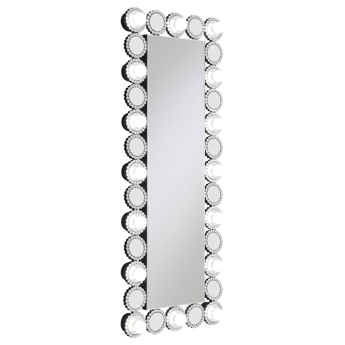 Side angle showing mirror's thickness and frame details