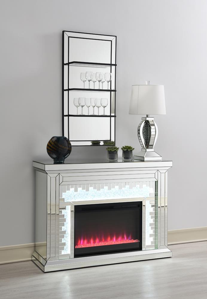Oriel mirror side angle showing dark beveled edge