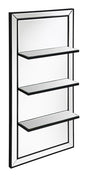Oriel 3-Shelf Rectangle Wall Mirror front view with shelves