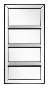 Oriel wall mirror installed above console