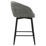 Rainer Fabric Upholstered Swivel Counter Height Chair Charcoal Set of 2 — product image 8