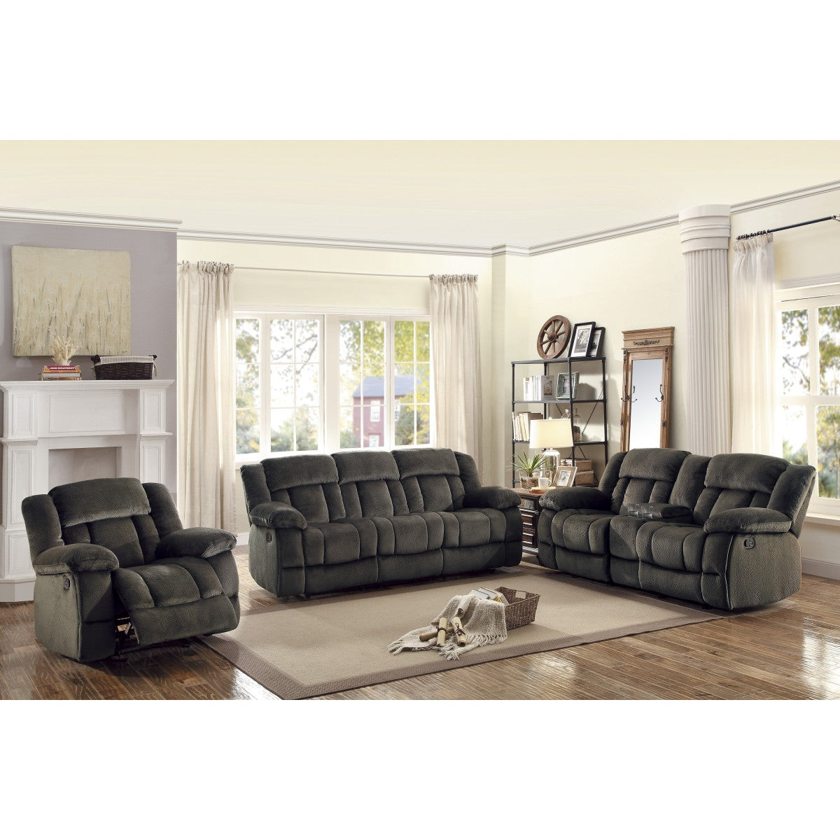 Laurelton Chocolate Double Reclining Loveseat