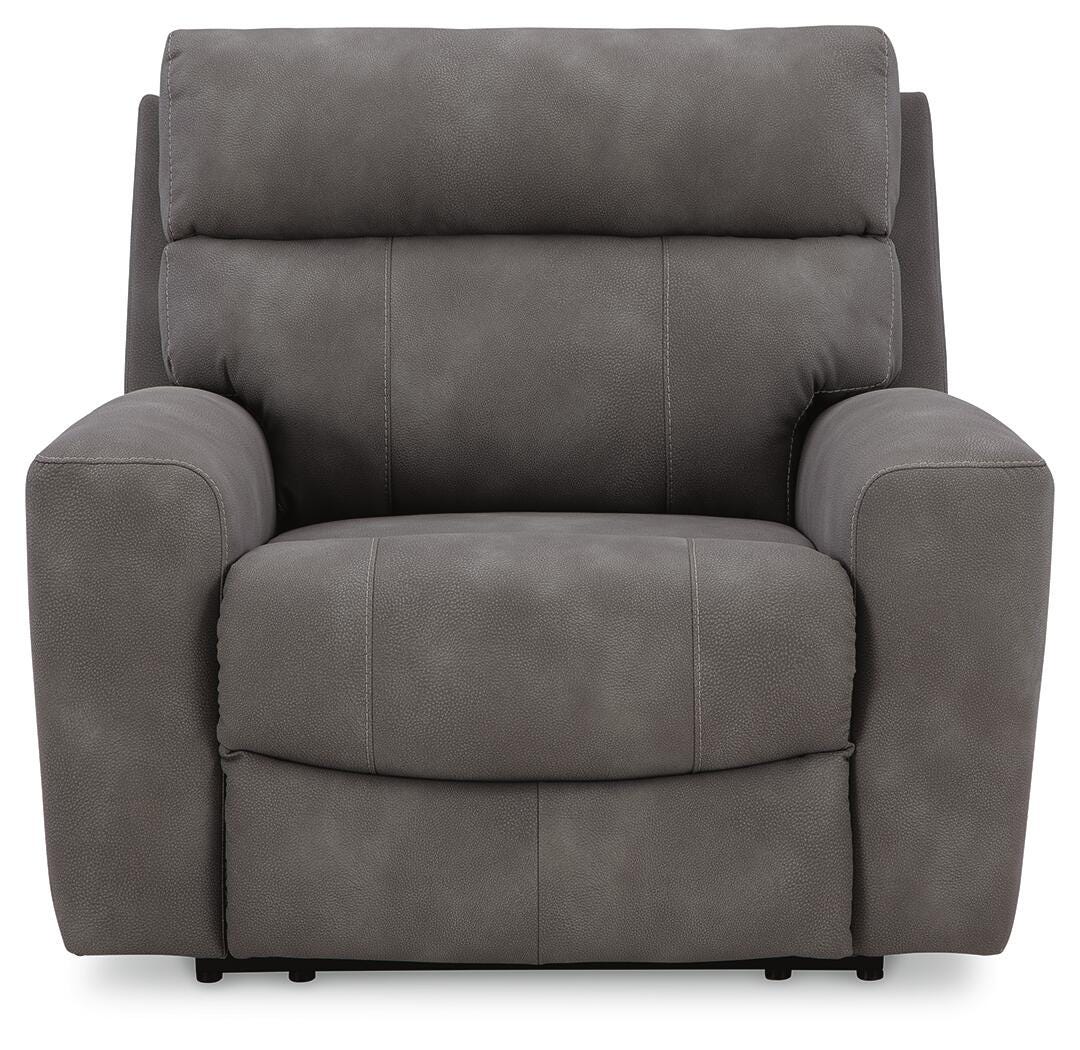 Next-Gen Durapella Slate Microfiber Power Recliner — front view