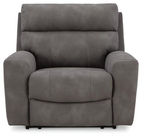Next-Gen Durapella Slate Microfiber Power Recliner — front view