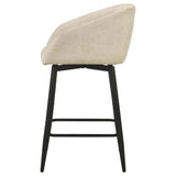 Rainer Cream Fabric Upholstered Swivel Counter Height Chair Set of 2 — product image 5