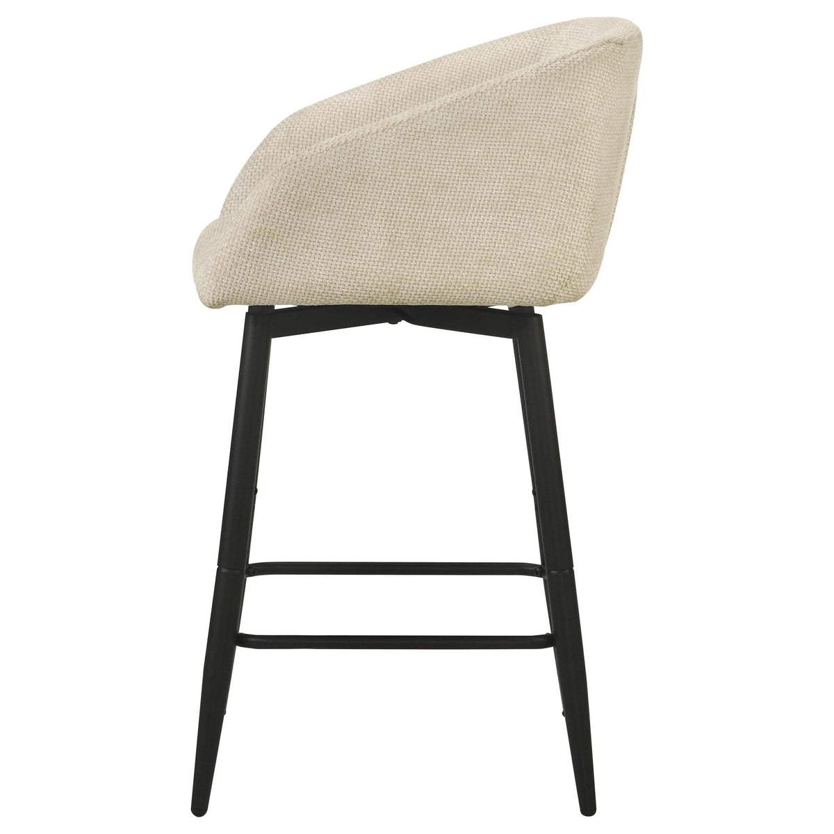 Rainer Cream Fabric Upholstered Swivel Counter Height Chair Set of 2 — product image 5
