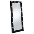 Zayan floor mirror 32x71 inches black gloss with LED lighting front