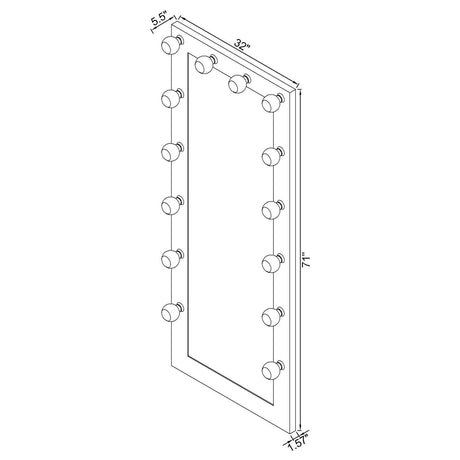 Zayan mirror assembly components laid out