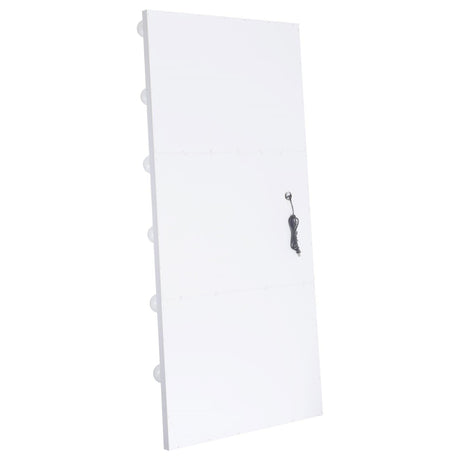 Zayan LED floor mirror detail showing E26 socket area