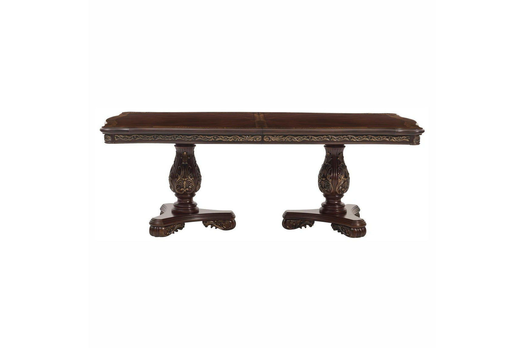 Deryn Park Cherry Traditional Solid Wood Plush Upholstered Seat Rectangular Dining Room Set - Ella Furniture