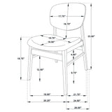 Benford Dark Brown Upholstered Dining Side Chair Set of 2 — product image 13
