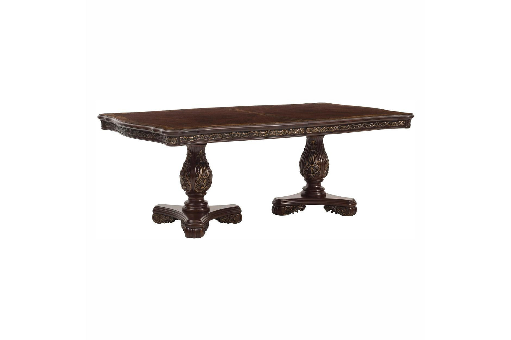 Deryn Park Cherry Traditional Solid Wood Plush Upholstered Seat Rectangular Dining Room Set - Ella Furniture