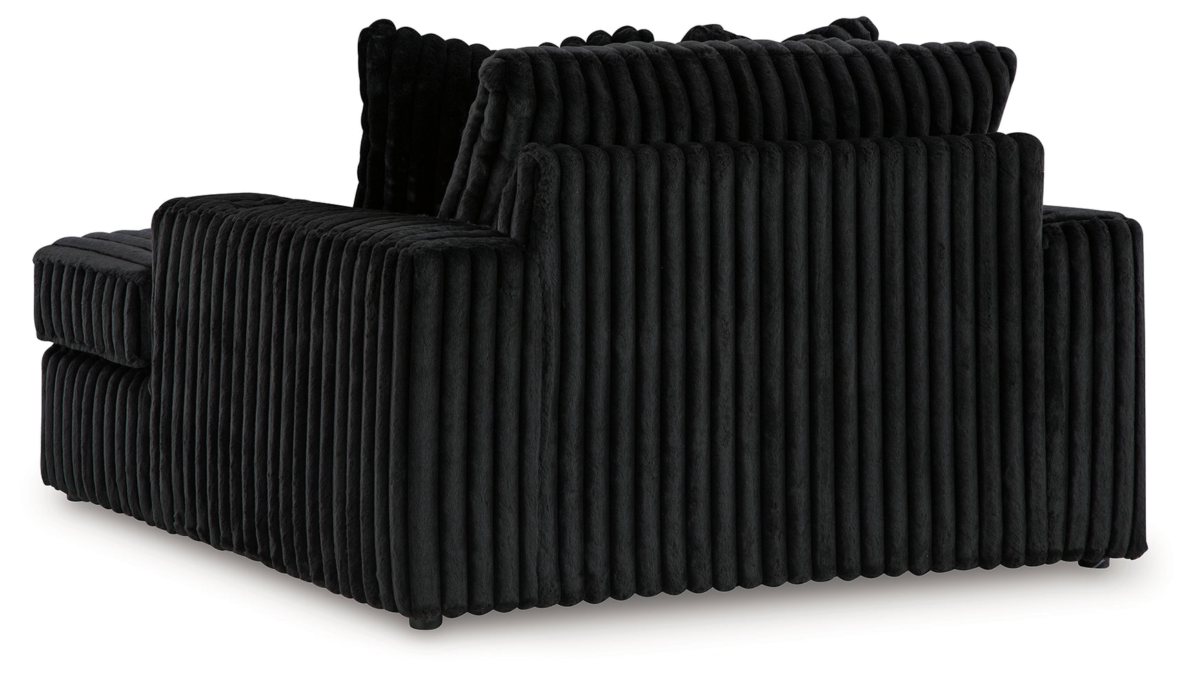 Midnight-Madness Onyx Velvet Oversized Chaise