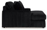 Midnight-Madness Onyx Velvet Oversized Chaise