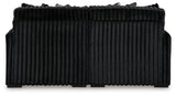 Detail of Midnight Madness Onyx Super Chaise sectional sofa back