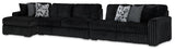 main view of Midnight-Madness Onyx 3-Piece Sectional with Chaise sectional sofa