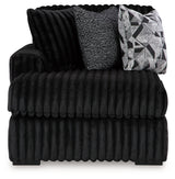 side view of Midnight-Madness Onyx 3-Piece Sectional with Chaise sectional sofa