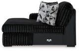 side view of Midnight-Madness Onyx 3-Piece Sectional with Chaise sectional sofa