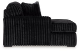 room view of Midnight-Madness Onyx 3-Piece Sectional with Chaise sectional sofa