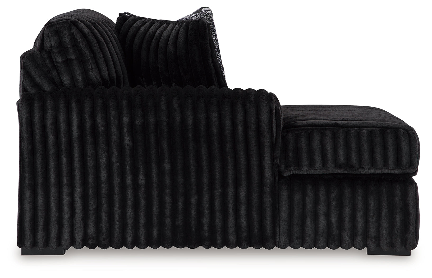 room view of Midnight-Madness Onyx 3-Piece Sectional with Chaise sectional sofa