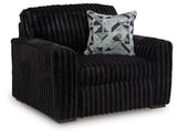 Midnight-Madness Onyx Velvet Oversized Chair side view
