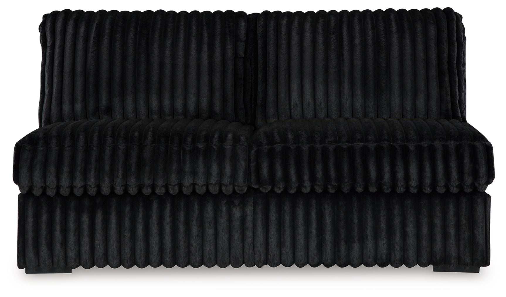 detail view of Midnight-Madness Onyx 3-Piece Sectional with Chaise sectional sofa