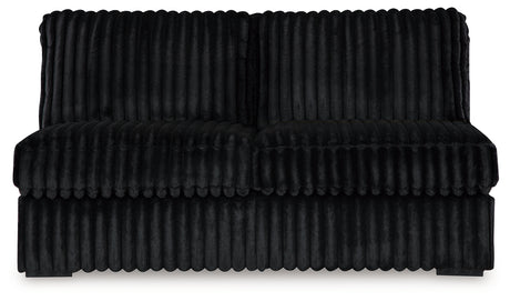 Close-up detail view of sectional fabric