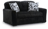 Angle view of Midnight-Madness Onyx Sofa and Loveseat