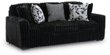 Alternate angle view of Midnight-Madness Onyx Sofa and Loveseat