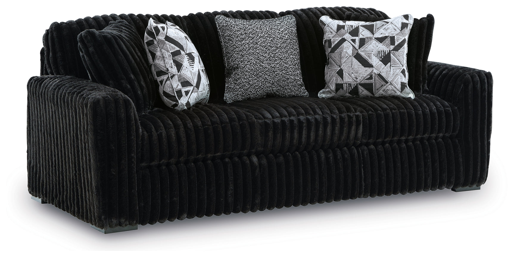 Alternate angle view of Midnight-Madness Onyx Sofa and Loveseat