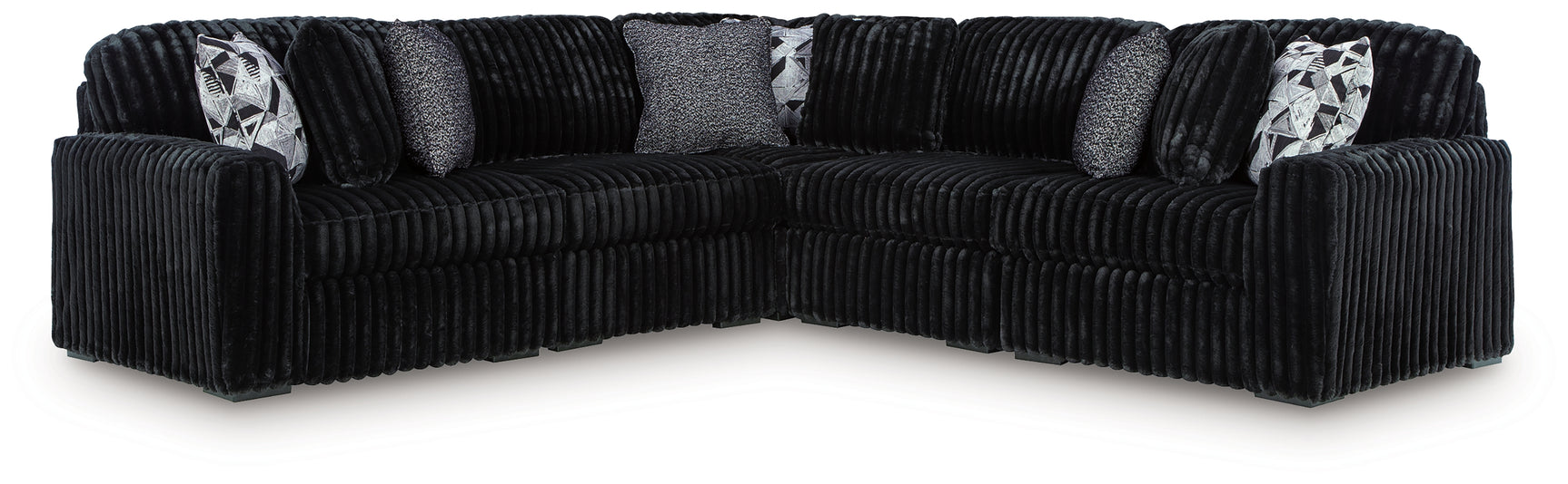 Midnight-Madness Onyx 5-Piece Sectional sofa side profile