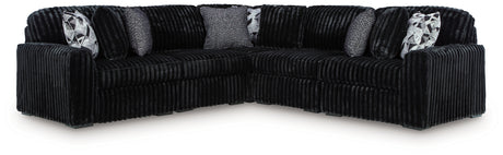 Midnight-Madness Onyx 5-Piece Sectional sofa side profile