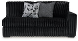 detail view of Midnight-Madness Onyx 3-Piece Sectional with Chaise sectional sofa