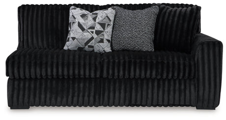Back perspective of sectional sofa