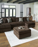main view of Midnight-Madness Chocolate Velvet Super Chaise furniture