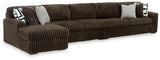 Side view highlighting design of Midnight Madness sectional